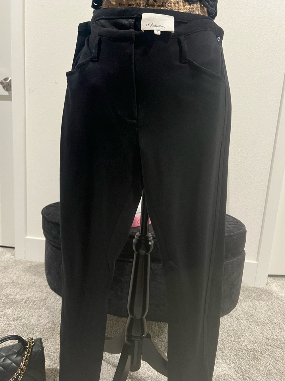 3.1 Phillip Lim Black Men's Straight-Leg Trousers